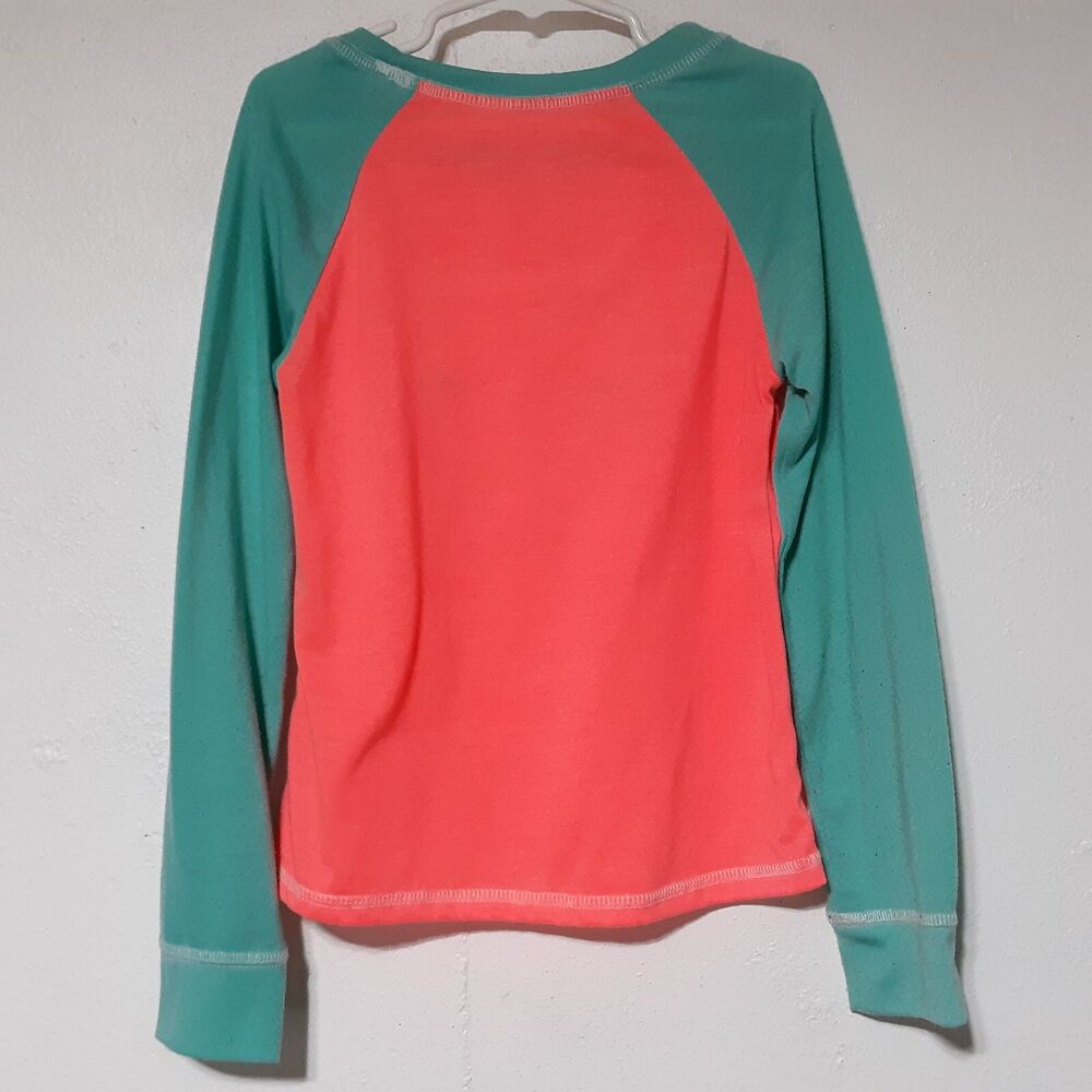 Owl Girls Pajama Top Shirt Medium 7/8 Pink Turquoise Blue Fuzzy Sleepwear Animal - Picture 8 of 9